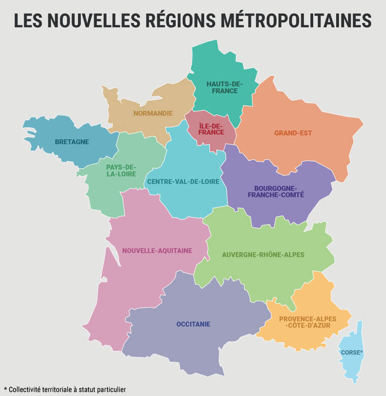 As regiões da França
